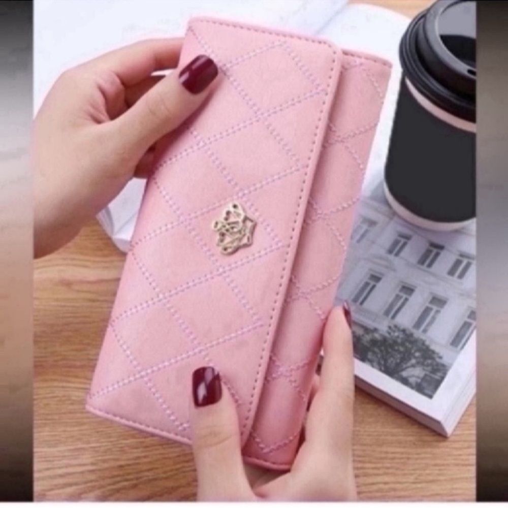 New Metal Decor Long Wallet